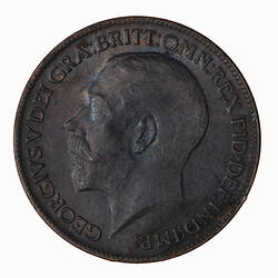 Coin - Farthing, George V, Great Britain, 1915 (Obverse)