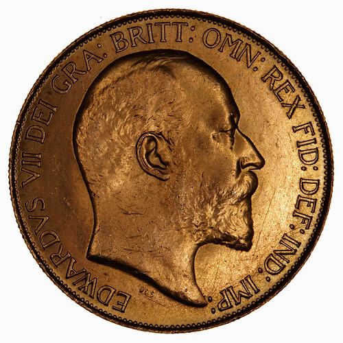 Coin - 5 Pounds, Edward VII, Great Britain, 1902 (Obverse)