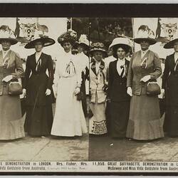 Stereograph - Rose Stereographs, 'Great Suffragette Demonstration in London', England, circa 1910