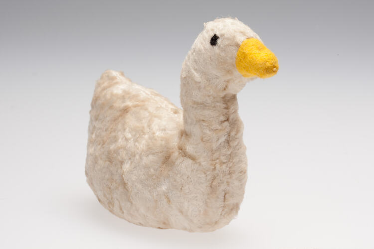 Toy Goose - Ada Perry, White Plush, circa 1930s-1960s