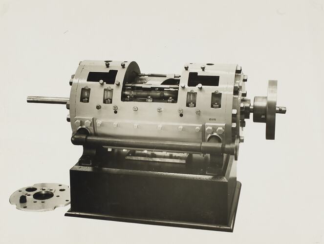 Photograph - Industrial and Technological Museum, Michell Crankless Air Compressor, Melbourne, Victoria, 1925