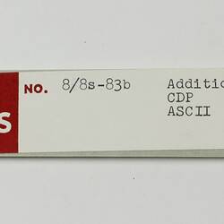 Paper Tape - DECUS, '8/8s-83b Additions to 4 word CDP, ASCII', circa 1968