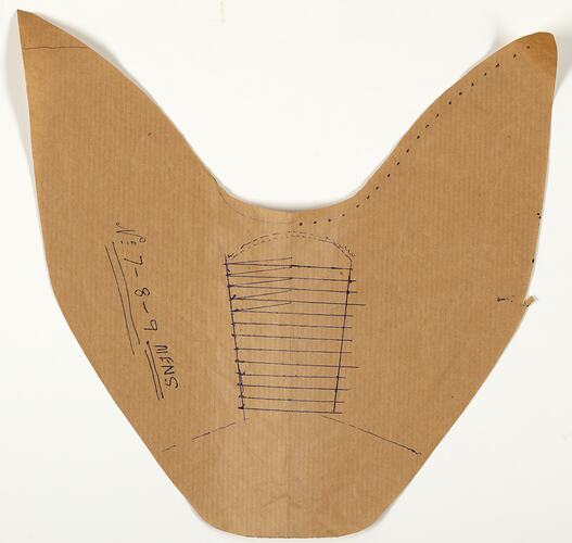 Shoe Pattern Piece, Vamp, 1930s-1970s