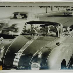 Photograph - Julius Toth & Friends in Austin Convertible, Victoria, 1958