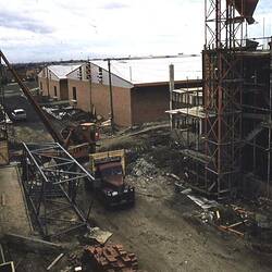 Slide - Kodak, Buildings Under Construction, Coburg, 1958