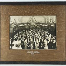 Photograph - Bank Officers' Association Ball, Framed, St Kilda Town Hall, Melbourne, 1923