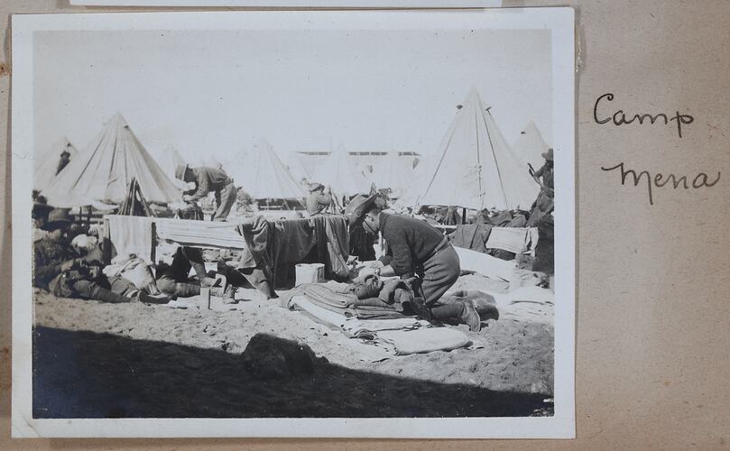 'Camp Mena', Egypt, Captain Edward Albert McKenna, World War I, 1914-1915