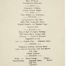 Menu - SS Kamo Maru, NYK Line, Dinner, 6 Mar 1939