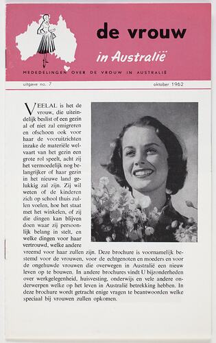 Booklet - 'De Vrouw in Australie', Commonwealth of Australia, Oct 1962