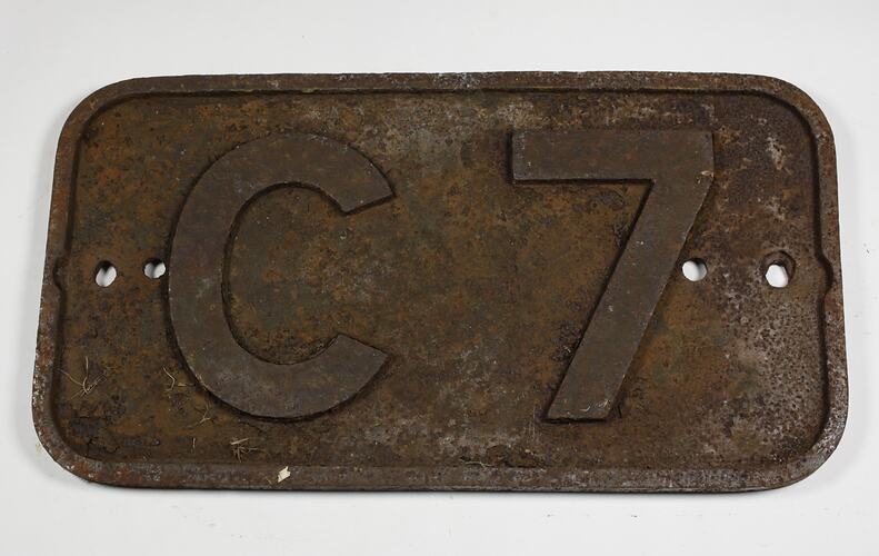 Locomotive Number Plate - 'C 7'