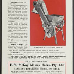Publicity Flyer - H.V McKay Massey Harris, Sunfeed, Feed Grinding Mill, 1941