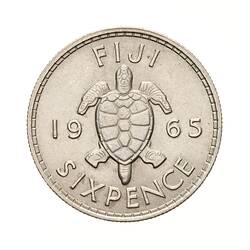 Coin - 6 Pence, Fiji, 1965