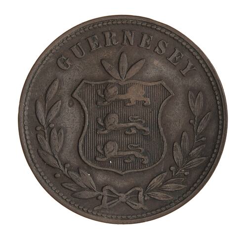 Coin - 8 Doubles, Guernsey, Channel Islands, 1864