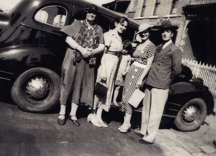 Mrs Zemancheff and Friends Wearing Basket Shoes, Melbourne, 1936