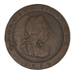 Coin - 1/2 Penny, Isle of Man, 1813