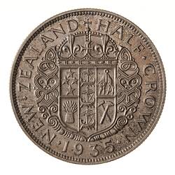 Proof Coin - 1/2 Crown, New Zealand, 1935