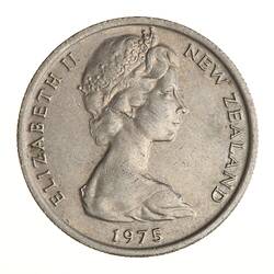 Coin - 5 Cents, New Zealand, 1975