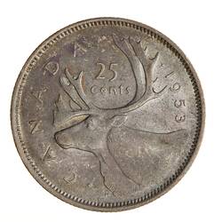 Coin - 25 Cents, Canada, 1953