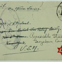 Letter & Envelope - John Crutchley, to Margaret Malval, Thank You & Description of Christmas, 15 Jan 1944