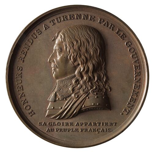 Medal - Honours Rendered to Turenne, Napoleon Bonaparte (Emperor Napoleon I), France, 1800