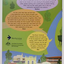 Booklet - 'Neighbourhood Harmony' Reverse cover