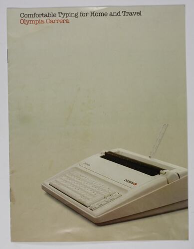 User Instructions - Olympia AG, Carrera, Typewriter, Daisy Wheel, Portable Computer System, circa 1989