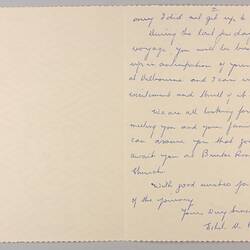 Letter - To Mr & Mrs Ward from Ethel Bickford, Glen Iris, 26 Nov 1961