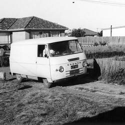 Digital Photograph - John Woods Driving Van, Lalor, 1962