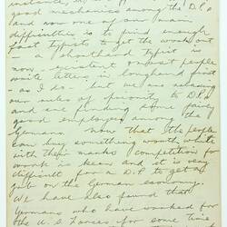 Page of a handwritten letter.