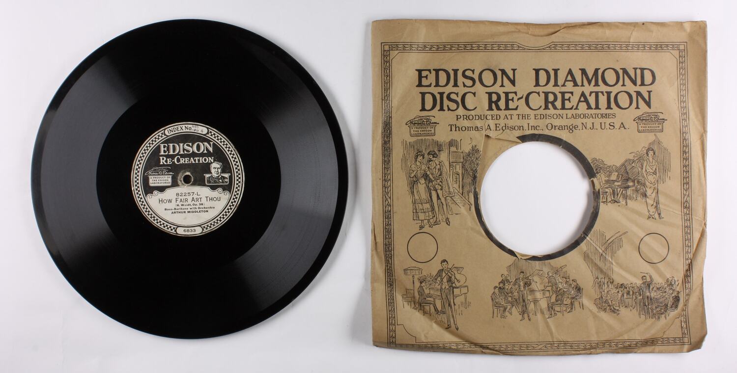 Disc Recording - Edison, Double-Sided, 'How Fair Art Thou' & 'The Chase ...