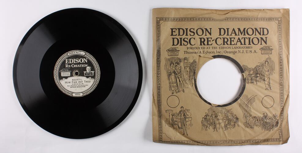 Disc Recording - Edison, Double-Sided, 'How Fair Art Thou' & 'The Chase-Hunting Song', 1919-1929