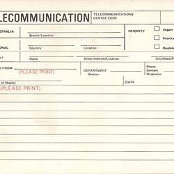 Memo Pad - Kodak Australasia Pty Ltd, Inter-Office 'Telecommunication', circa 1950s