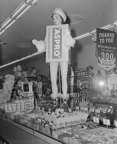 Nicholas, Aspro Product Display, Footscray, Victoria, 14 Jul 1959