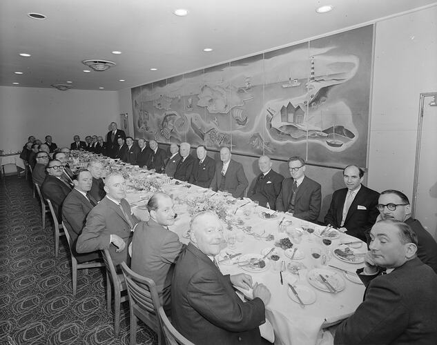 Men Seated at a Dining Table, Victoria, 23 Jul 1959