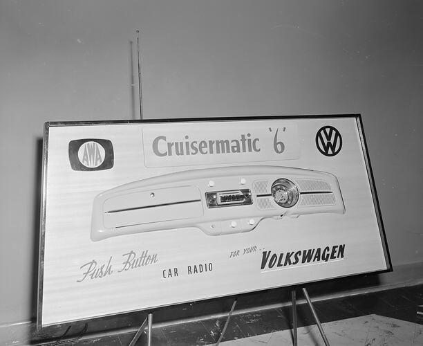 Volkswagen Company, Vehicle Panel Display, South Melbourne, Victoria, 03 Aug 1959