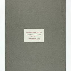 Book - Kodak Archive, Series 2, 'Balance Sheets' 1909-1951, Private Balance Sheet & Final Accounts, 30 Sep 1937