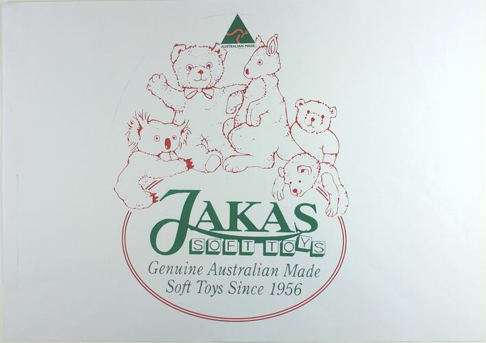 Proof sheet - Jakas Soft Toys, Swing Tag Design, Melbourne, circa 1990s