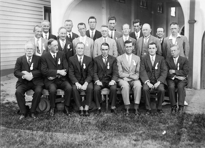 Group Portrait of Men with Medals, circa 1930s