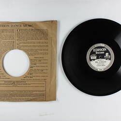 Disc Recording - Edison, Double-Sided, 'Mal D'Amore'& 'Spiagge Amate', 1923-29