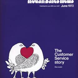 Magazine cover featuring cartoon birds and text.