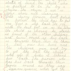Document - Mary Wallis, to Dorothy Howard, Description of Ball Game 'Queenie', 25 Mar 1955