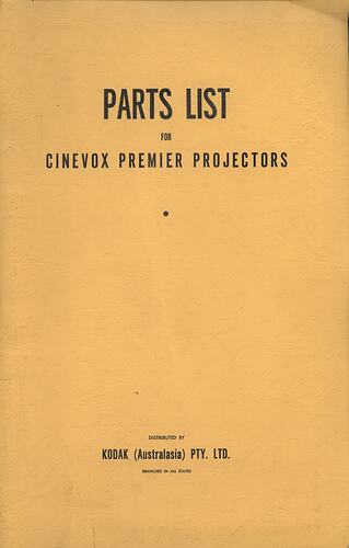 Yellow cover page with black text.