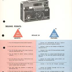 Sales Guide - Kodak Australasia Pty Ltd, 'The Kodak Instamatic 700 Camera', circa 1964