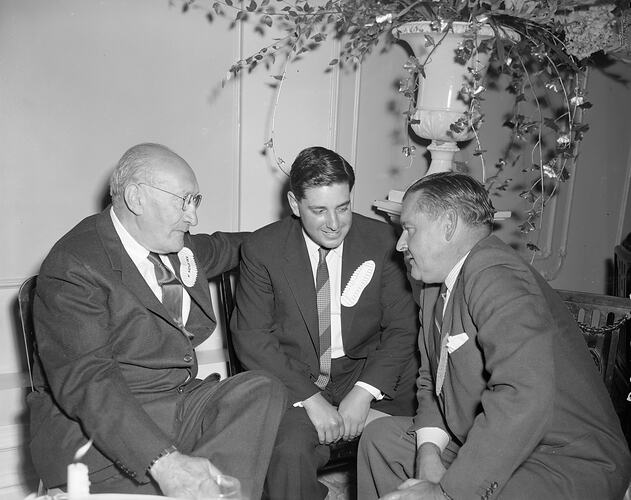 Three Men in Conversation, Menzies Hotel, Melbourne, 10 Mar 1960