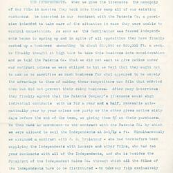 Letter - George Eastman to Thomas Baker, 27 Feb 1911
