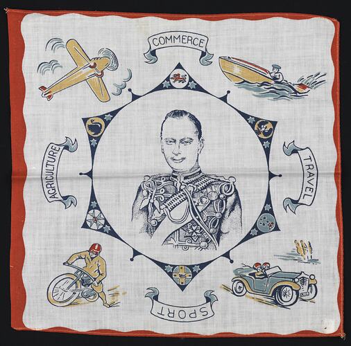 Handkerchief - Duke of Gloucester Visit, Victoria's Centenary Celebrations, 1934