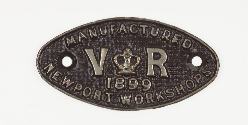 Locomotive Plate - VR Newport Workshops, 1899