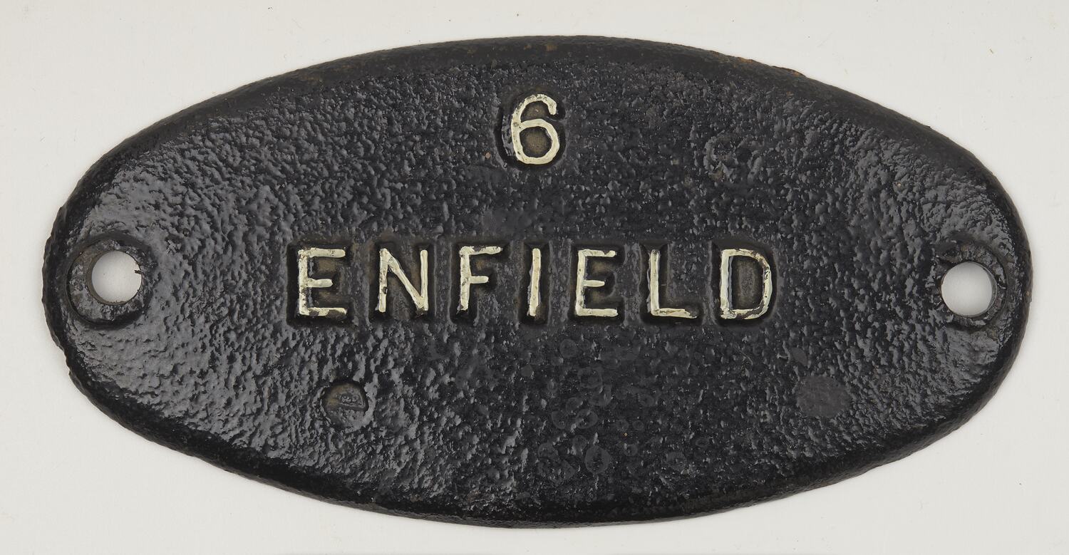 Depot Plate Enfield Depot, New South Wales Government Railways