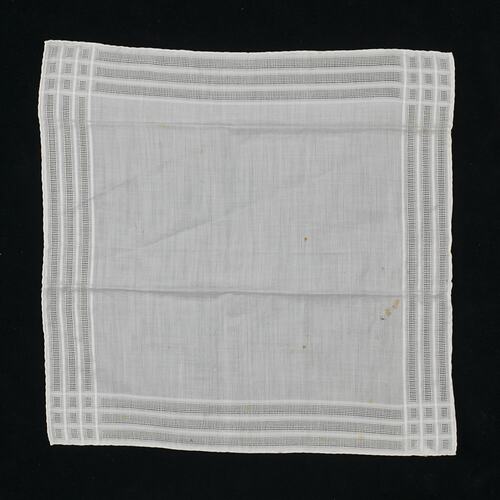 Handkerchief - Fine White Woven Cotton, Dorothea Dunzinger