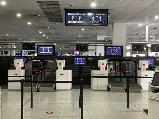 Empty Check-in Desks, Melbourne Airport, Tullamarine, 6 May 2020